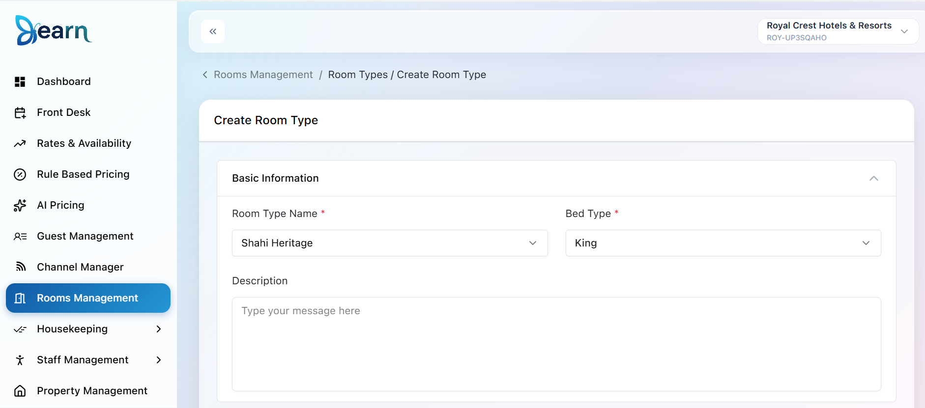 Rooms Management